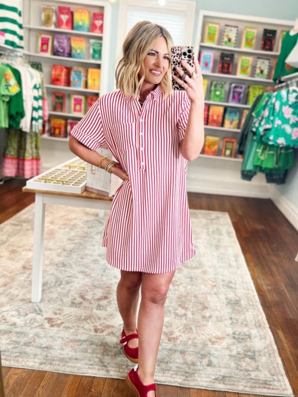 NWOT Zenana red stripe dress